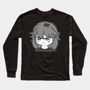 Funny Anime Manga Angry Pout Face Little Girl Cute Meme Long Sleeve T-Shirt
